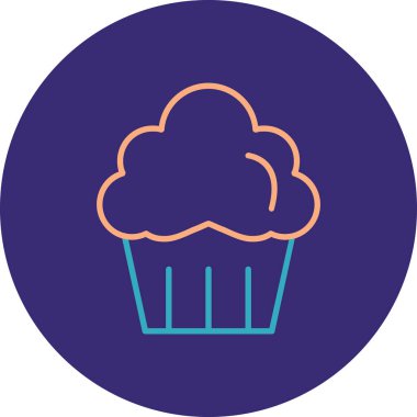 cupcake web simgesi vektör illüstrasyonu