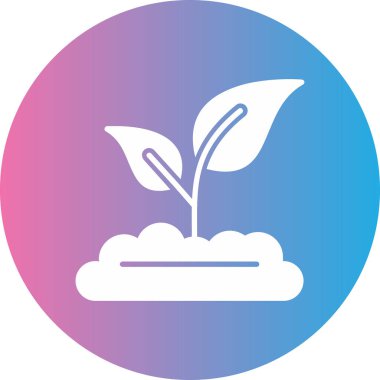 Bir bitki simgesinin vektör illüstrasyonu