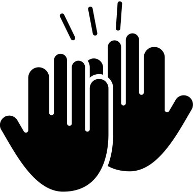 Beyaz arkaplanda insan eli simgesi