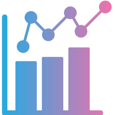 grafik vektör simgesi. biçim iki renkli düz sembol, pembe ve mavi renkler, yuvarlak açılar, beyaz arkaplan