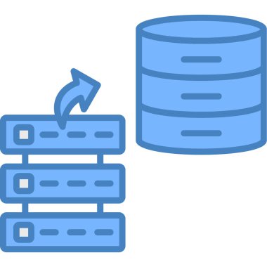 Sunucu veri simgesini barındıran sunucu - taslak biçimi