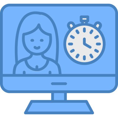 Saat. Web simgesi basit illüstrasyon