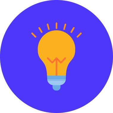 Ampul. Web simgesi basit illüstrasyon