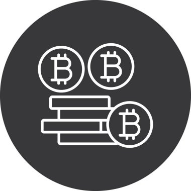 Bitcoin simgesi vektör illüstrasyonu