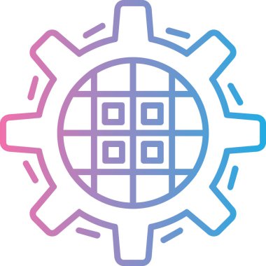 dişli simgesi vektör illüstrasyonu