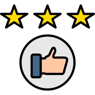 derecelendirilebilir yıldız vektör çizimi, düzenlenebilir bir dizayn