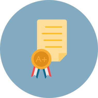 Diploma simgesinin vektör illüstrasyonu