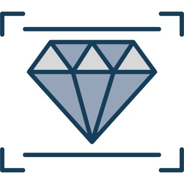 Elmas. Web simgesi basit illüstrasyon