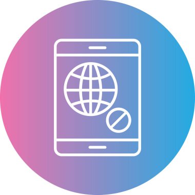 Cep telefonu. Web simgesi basit illüstrasyon