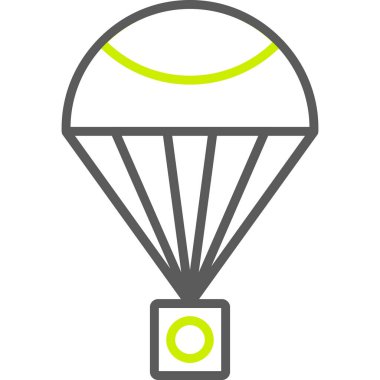 Hava paraşütü. Basit resimleme