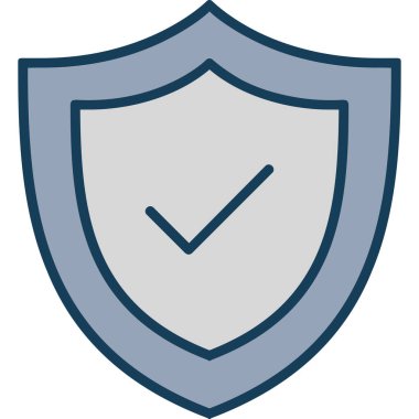 kalkan simgesi, vektör illüstrasyonu basit tasarım