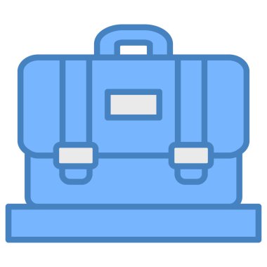 Bavul. Web simgesi basit illüstrasyon