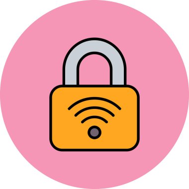 internet kilidi vektör illüstrasyonu