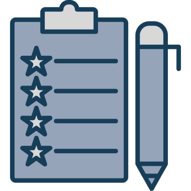 Kontrol listesi vektör çizgisi simgesi