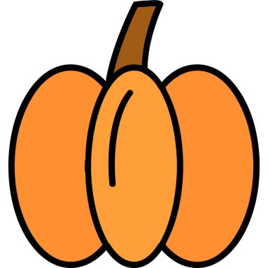 Cadılar Bayramı balkabağı ikonu. özet kabak vektörü çizimi