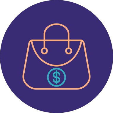 Çanta. Web simgesi basit illüstrasyon