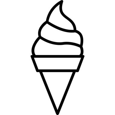 Buz koni vektör satırı simgesi