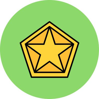 Bir yıldız simgesinin vektör illüstrasyonu