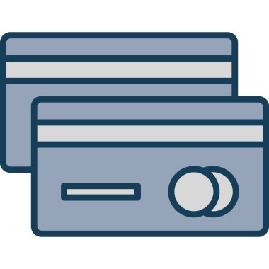 Kredi kartı ikonu vektör illüstrasyonu