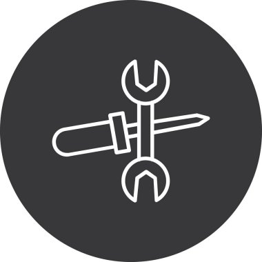 Modern oto tamir simgesinin vektör illüstrasyonu