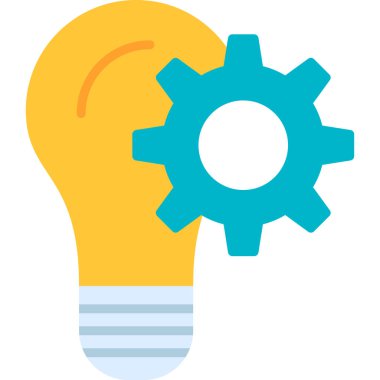 düz biçimli yaratıcı tasarım yenilik simgesi