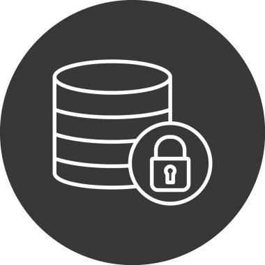 sunucu veritabanı simgesi basit, vektör tasarımı