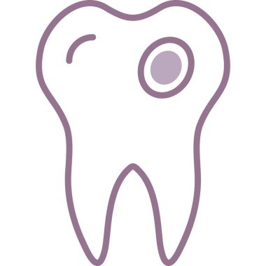 Diş. Web simgesi basit illüstrasyon