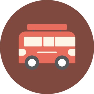 Otobüs. Web simgesi basit illüstrasyon