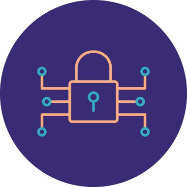 Kilit modern simgesinin vektör illüstrasyonu