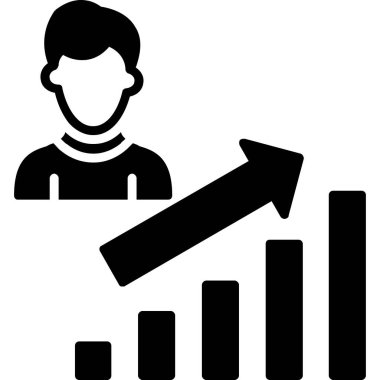 grafiksel büyüme grafiği simgesi