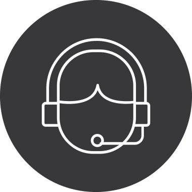 kulaklık simgesi vektör illüstrasyonu