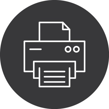 Yazıcı. Web simgesi basit illüstrasyon