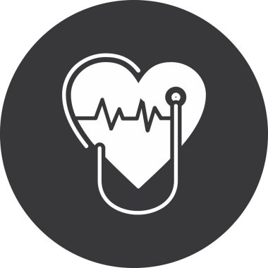 tıbbi ve sağlık çizgisi vektör simgesi.