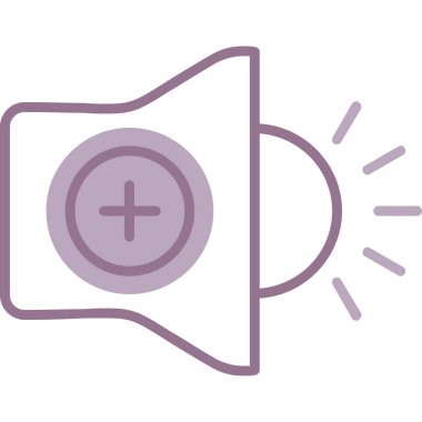 Kişisel iniş için hoparlör vektör simgesi ve tasarım illüstrasyonuName..