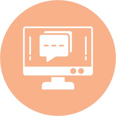 Bilgisayar simgesinin vektör illüstrasyonu