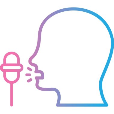 Mikrofon. Web simgesi basit illüstrasyon