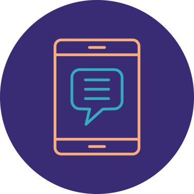 Konuş. Web simgesi basit illüstrasyon