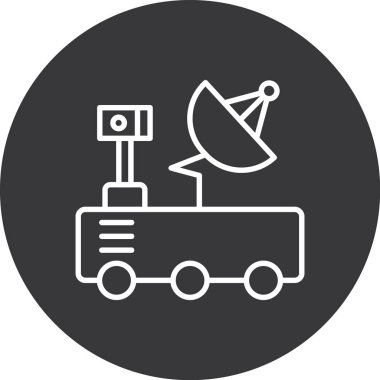 uydu simgesi vektör illüstrasyonu