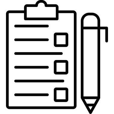 Taslak biçiminde pano kontrol listesi simgesi