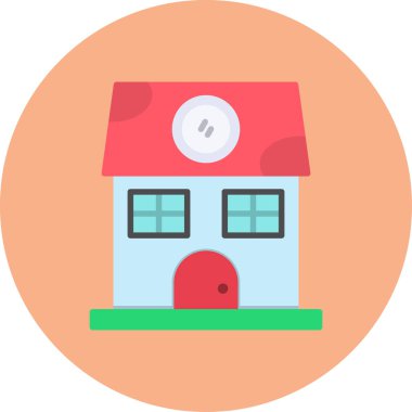 ev düz vektör simgesi