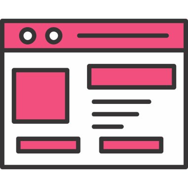 Ağ simgesi. Basit resimleme