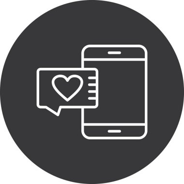 Modern kalp simgesinin vektör illüstrasyonu