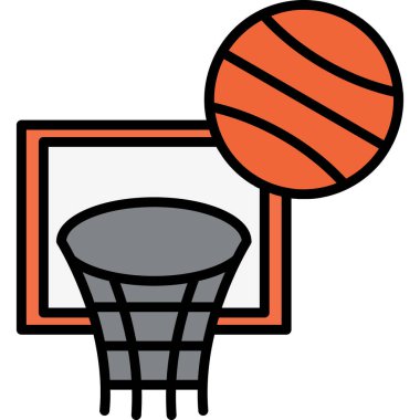 Basketbol topu vektör simgesi