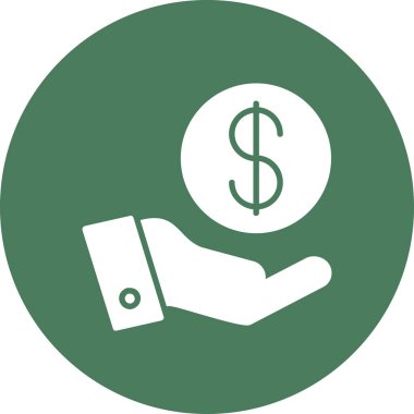 Dolar. Web simgesi basit illüstrasyon