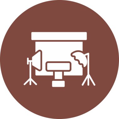 Bir kamera simgesinin vektör illüstrasyonu