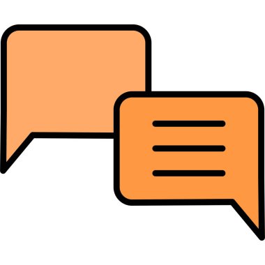 sohbet baloncuğu renk ana hatları vektörü