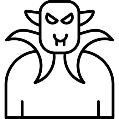 Şeytan. Web simgesi basit illüstrasyon