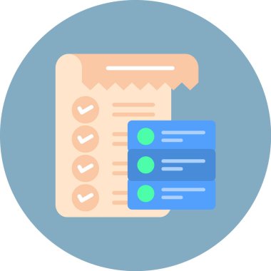 Kontrol listesi. Web simgesi basit illüstrasyon