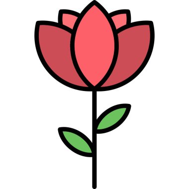 Bir çiçeğin vektör illüstrasyonu