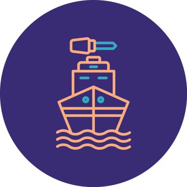 Bir gemi simgesinin vektör çizimi